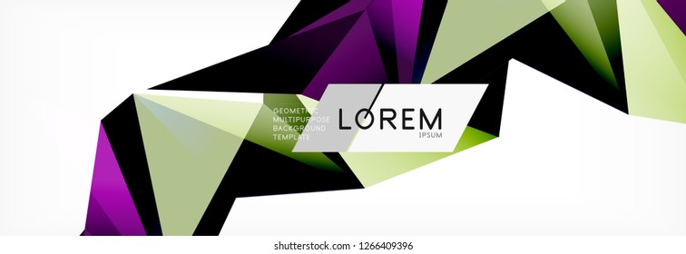 Tarjeta 3d sobre fondo de luz. Patrón triangular abstracto. Fondo geométrico vectorial futurista.
