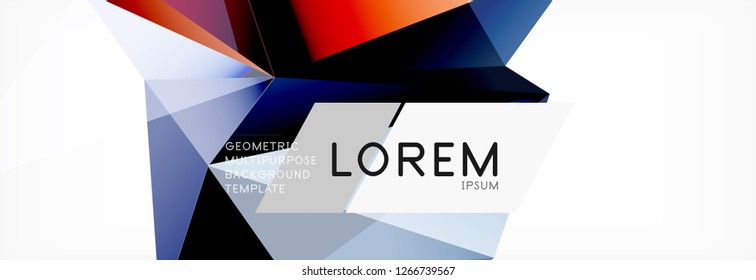 Tarjeta 3d sobre fondo de luz. Patrón triangular abstracto. Fondo geométrico vectorial futurista.