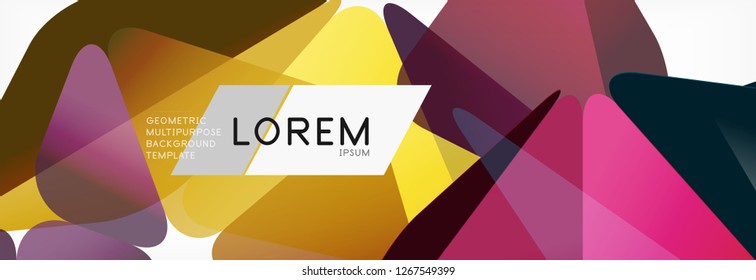 3d card on light backdrop. Abstract triangle pattern. Futuristic vector geometric background.