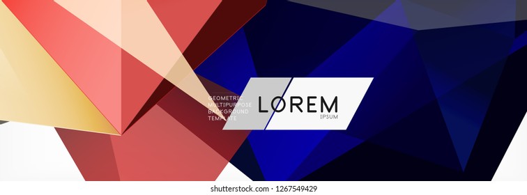 3D-Karte auf hellem Hintergrund. Abstraktes Dreiecksmuster. Futuristische, geometrische Vektorhintergründe.
