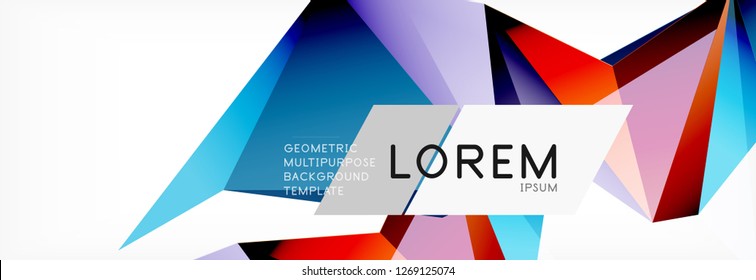 Tarjeta 3d sobre fondo de luz. Patrón triangular abstracto. Fondo geométrico vectorial futurista.