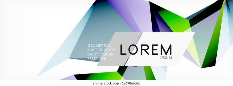 Tarjeta 3d sobre fondo de luz. Patrón triangular abstracto. Fondo geométrico vectorial futurista.