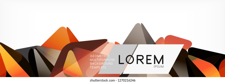 3d card on light backdrop. Abstract triangle pattern. Futuristic vector geometric background.
