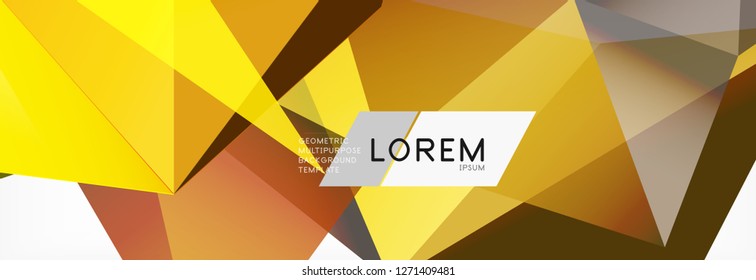 3d card on light backdrop. Abstract triangle pattern. Futuristic vector geometric background.