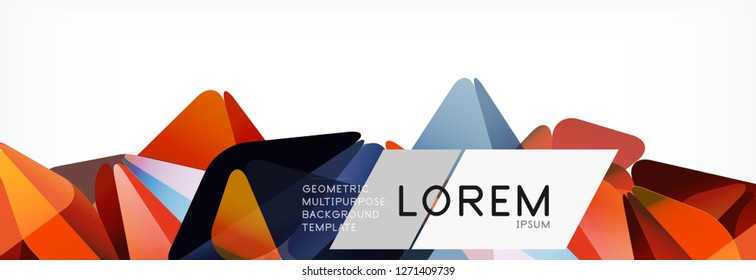 3d card on light backdrop. Abstract triangle pattern. Futuristic vector geometric background.