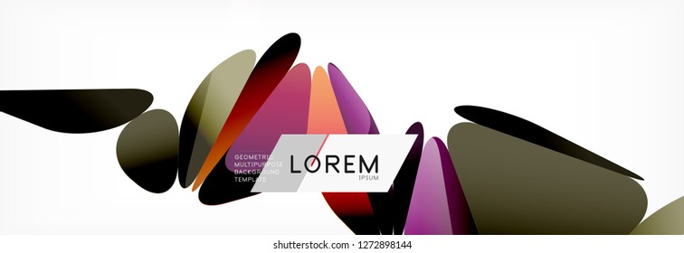 3d card on light backdrop. Abstract triangle pattern. Futuristic vector geometric background.