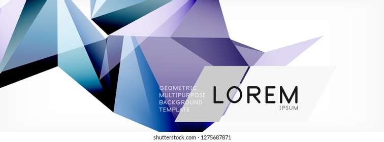 Tarjeta 3d sobre fondo de luz. Patrón triangular abstracto. Fondo geométrico vectorial futurista.