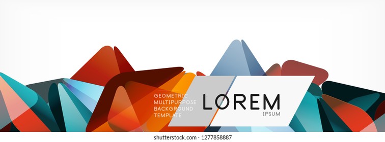 3d card on light backdrop. Abstract triangle pattern. Futuristic vector geometric background.