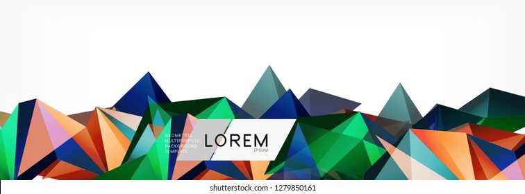 Tarjeta 3d sobre fondo de luz. Patrón triangular abstracto. Fondo geométrico vectorial futurista.