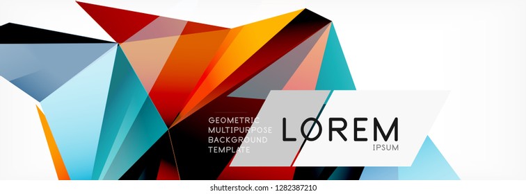 Tarjeta 3d sobre fondo de luz. Patrón triangular abstracto. Fondo geométrico vectorial futurista.