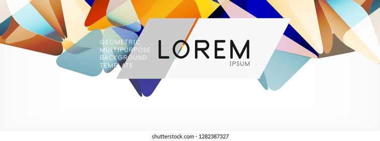 3d card on light backdrop. Abstract triangle pattern. Futuristic vector geometric background.
