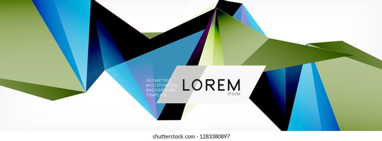 Tarjeta 3d sobre fondo de luz. Patrón triangular abstracto. Fondo geométrico vectorial futurista.