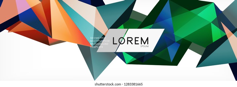 Tarjeta 3d sobre fondo de luz. Patrón triangular abstracto. Fondo geométrico vectorial futurista.