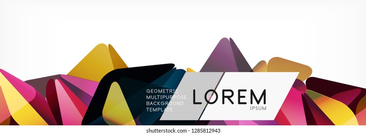 3d card on light backdrop. Abstract triangle pattern. Futuristic vector geometric background.