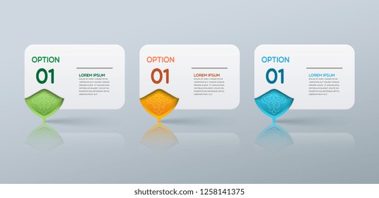 3d card pointers with floral colorful decorative elements