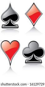 3D Card Suits