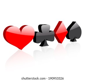  3d card symbol in perspective