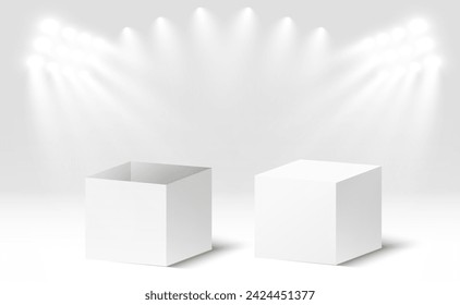 3D cardboard boxes for delivery Isometric paper containers	