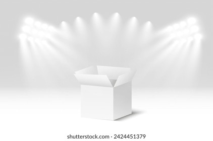 3D cardboard boxes for delivery Isometric paper containers	