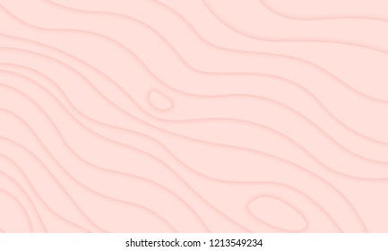 3D cartoon abstract waves. Paper carve background. Modern origami design template. Vector illustration. 