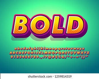 3d Cartoon Alphabet And Friendly Bold Typeface Font