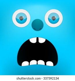 3D Cartoon Background #1: Shocked Monster