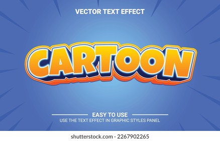 3d cartoon editable text effect