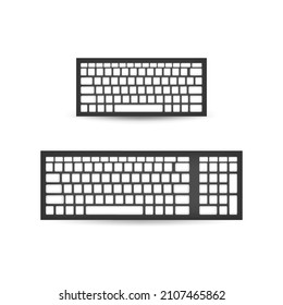 3D Cartoon Tastatur Wireless-Design isoliert weißen Hintergrund. Vektorgrafik