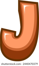 3D Cartoon Letter Alphabet Vector Element