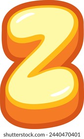 3D Cartoon Letter Alphabet Vector Element