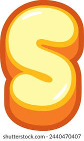 3D Cartoon Letter Alphabet Vector Element