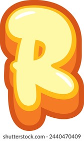 3D Cartoon Letter Alphabet Vector Element