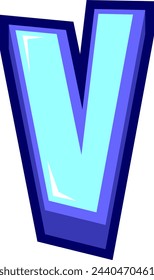 Elemento de vector de alfabeto de letra de dibujos animados 3D