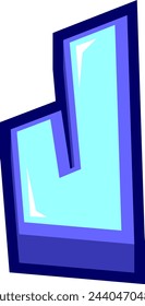 3D Cartoon Buchstabe Alphabet Vektor Element