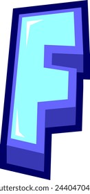 3D Cartoon Letter Alphabet Vector Element