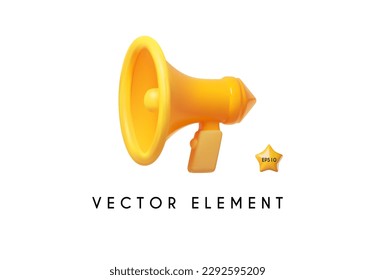 3d cartoon Megaphone and Loudspeaker. AD 3D icon