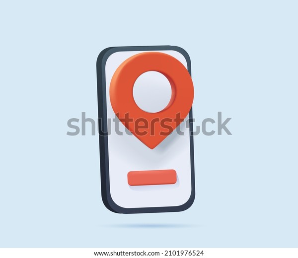 3d cartoon style minimal city map navigation\
smartphone icon. mobile app interface, geolocation, concept. Map\
GPS navigation, App search map navigation. Pin checking red color,\
point. Delivery online