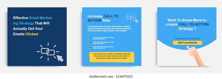 3D cartoon style. Social media informative email marketing link content tips post banner template layout design. Vector illustration