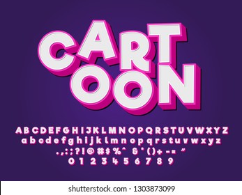 3D cartoon text effects design