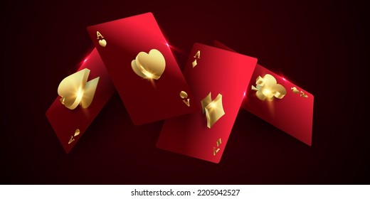 3D Casino Card Design Background Luxury Background Vector Illustration