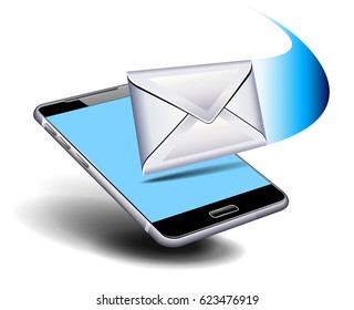 3D Cell Smart Phone with Envelope