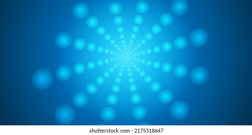 3D Centered Glowing Spots, 3D Tube or Tunnel Effect - Abstract Background Vector