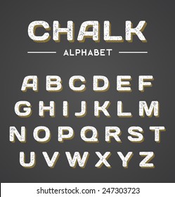 3D Chalk Alphabet