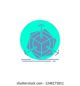 3d, change, correction, modification, object Glyph Icon.