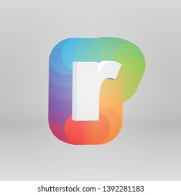 3D character from a fontset with colorful background, vector illustartion