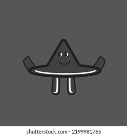 3d character with halloween witch hat model.