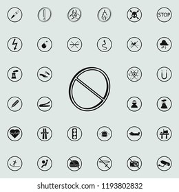 3D character prohibited icon. Warning signs icons universal set for web and mobile