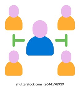 A 3D character representing teamwork, dressed casually, surrounded by interconnected icons for communication and collaboration.