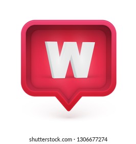 3D character in a speech bubble, vector illustration