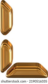 3D-Zeichen als digitale Schriftart. Buchstabe l